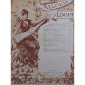 LEMAIRE Gaston Dante aux enfers Chant Piano 1893