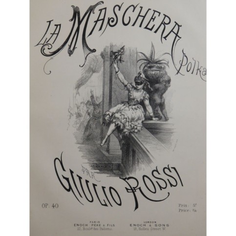 ROSSI Giulio La Maschera Piano ca1890