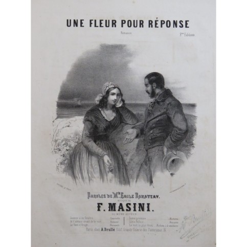 MASINI F. Une Fleur pour réponse Chant Piano ca1840