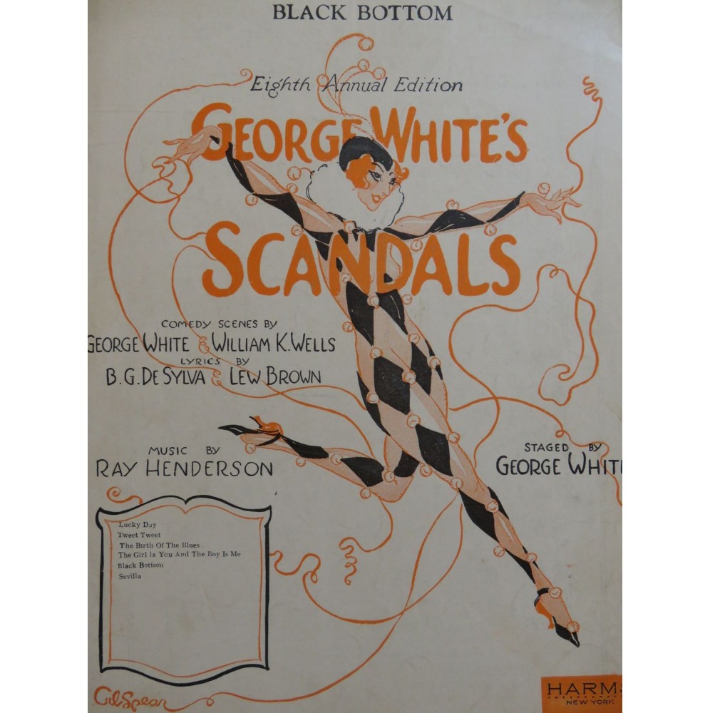 HENDERSON Ray Scandals Black Bottom Chant Piano 1926