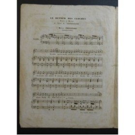 LOIZELLIER F. Le retour des cloches Chant Piano ca1850