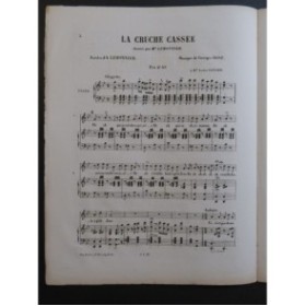 ROSE Georges La Cruche Cassée Chant Piano XIXe siècle