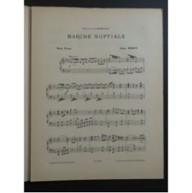 REDON Jean Marche Nuptiale Piano ca1895