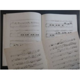 DEMERSSEMAN Jules Fantaisie sur Les Puritains Bellini Piano Flûte ca1865