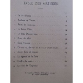 STRAUSS Johann Valses 12 Pièces pour Piano 1944