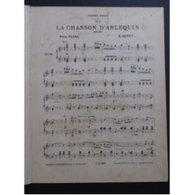 GENET C. La Chanson d'Arlequin Aubade Piano ca1880