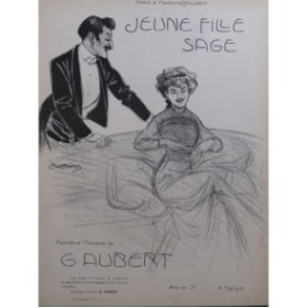 AUBERT Gaston Jeune Fille Sage Pousthomis Piano Chant 1910