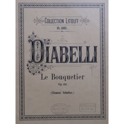 DIABELLI Anton Le Bouquetier Quatre Sonatines Piano