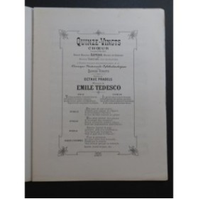 TEDESCO Emile Quinze-Vingts Chant Piano 1880