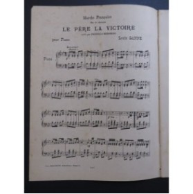 GANNE Louis Marche Française sur Le Père la Victoire Piano