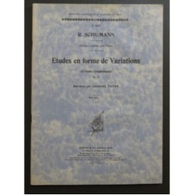 SCHUMANN Robert Etudes en forme de Variations op 13 Piano 1949