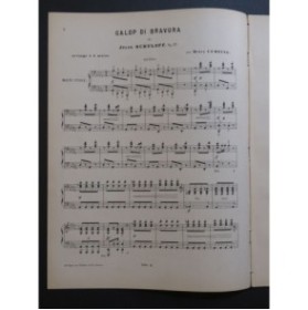 SCHULHOFF Jules Galop di Bravura Piano 4 mains ca1875
