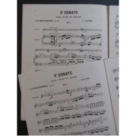 BEETHOVEN Sonate No 3 op 12 Piano Violon ca1860