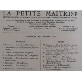 La Petite Maîtrise No 268 Chant Orgue 1935