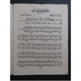 TEDESCO Émile Les Alsaciennes Polka Mazurka Piano 4 mains ca1880