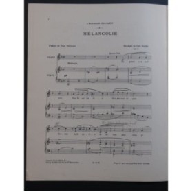 SACHS Léo Mélancolie Chant Piano ca1905
