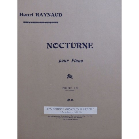 RAYNAUD Henri Nocturne Piano