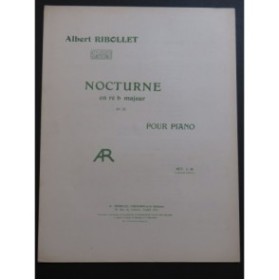 RIBOLLET Albert Nocturne en ré b majeur Piano