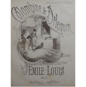 LOUIS Émile Colombine et Arlequin Piano ca1880