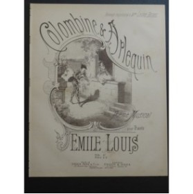 LOUIS Émile Colombine et Arlequin Piano ca1880