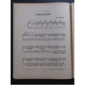 DUBOIS Ch. F. Tyrolienne Piano ca1894