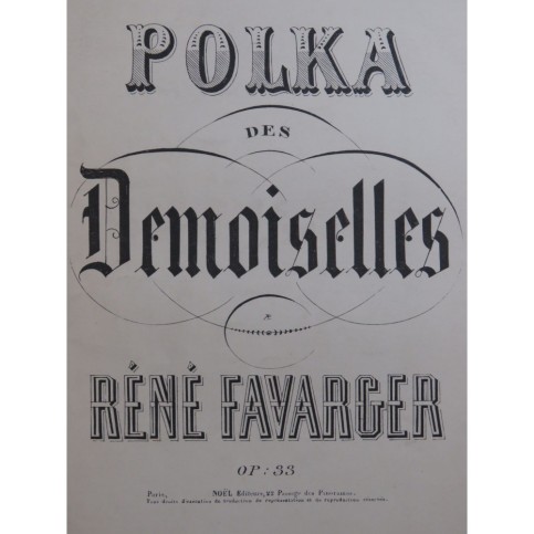 FAVARGER Réné Polka des Demoiselles Piano