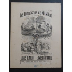 BERSEVILLE Ernest Les Dimanches de Mlle Mimi Chant Piano ca1870