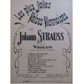 STRAUSS Johann Le Sang Viennois Piano Violon