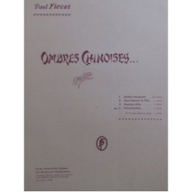 FIÉVET Paul Ombres Chinoises No 4 Polichinelles Piano 1921