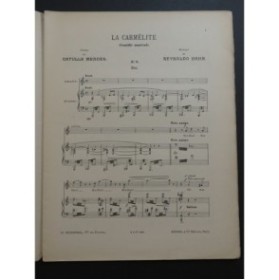 HAHN Reynaldo La Carmélite No 8 Duo Chant Piano 1902