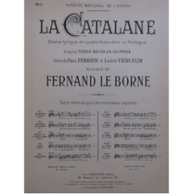 LE BORNE Fernand La Catalane No 3 Chant Piano 1907