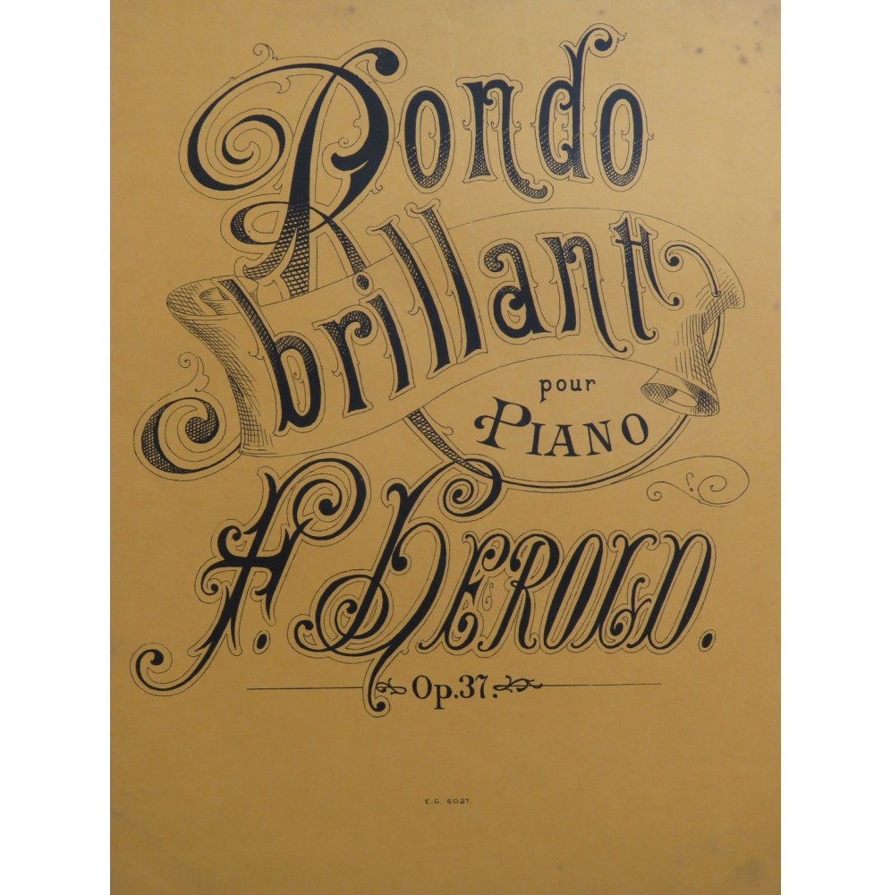 HEROLD Ferdinand Rondo Brillant Piano ca1900