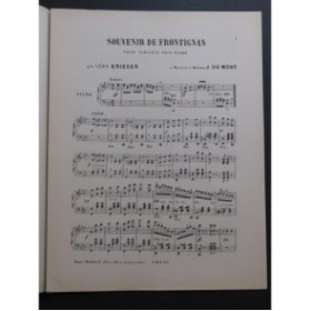 KRIEGER Léon Souvenir de Frontignan Piano