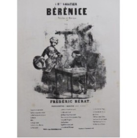 BÉRAT Frédéric Bérénice Chant Piano ca1840