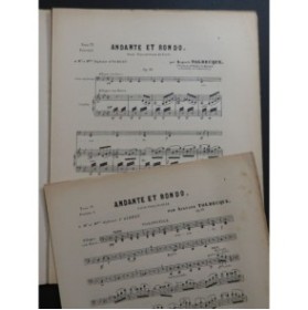 TOLBECQUE Auguste Andante et Rondo Piano Violoncelle ca1910