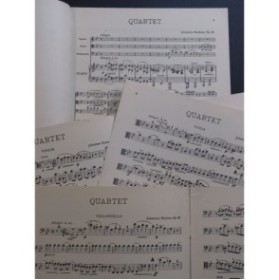 BRAHMS Johannes Piano Quartet in G minor Piano Violon Alto Violoncelle