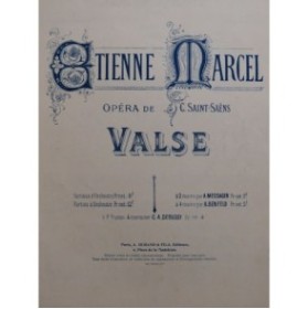 SAINT-SAËNS Camille Etienne Marcel Ballet Valse Piano 4 mains ca1900