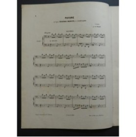 SAINT-SAËNS Camille Etienne Marcel Pavane Piano 4 mains ca1880