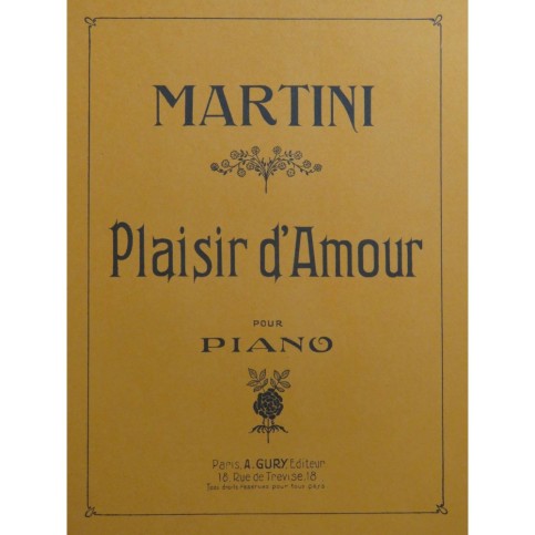 MARTINI J. P. Plaisir d'Amour Romance Piano