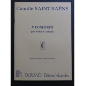 SAINT-SAENS Camille Concerto No 3 op 61 Violon Piano