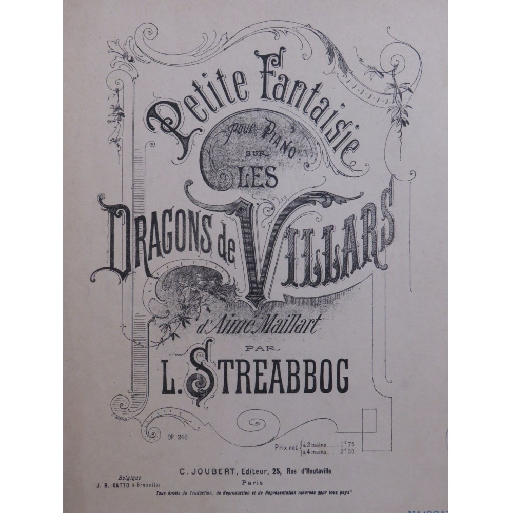 STREABBOG Louis Petite Fantaisie sur Les Dragons de Villars Piano