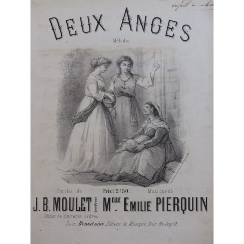 PIERQUIN Émilie Deux Anges Chant Piano ca1850