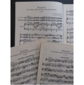 BACH J. S. Concerto in D minor Hautbois Violon Piano