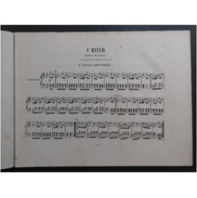LIOUVILLE Frantz Les Saisons Enfantines L'Hiver Piano ca1880