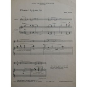 SATIE Erik Choses vues à droite et à gauche Piano Violon 1916
