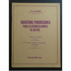 DUBOIS Pierre-Max Variations Progressives Volume No 2 Chant Piano 1979