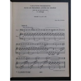 DUBOIS Pierre-Max Variations Progressives Volume No 2 Chant Piano 1979