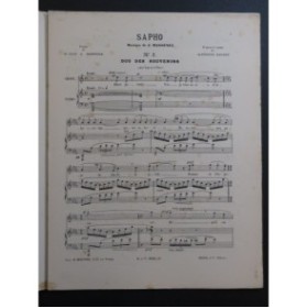 MASSENET Jules Sapho No 3 Chant Piano 1897
