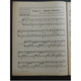 CHAIGNEAU Marcel Viens ! Soyons Heureux ! Piano 1912