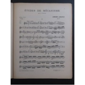 LEMARIÉ Amédée Etudes de Mécanisme op 88 Violon 1912